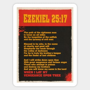 Pulp Fiction Ezekiel 25:17 T-Shirt – Iconic Movie Quote Magnet